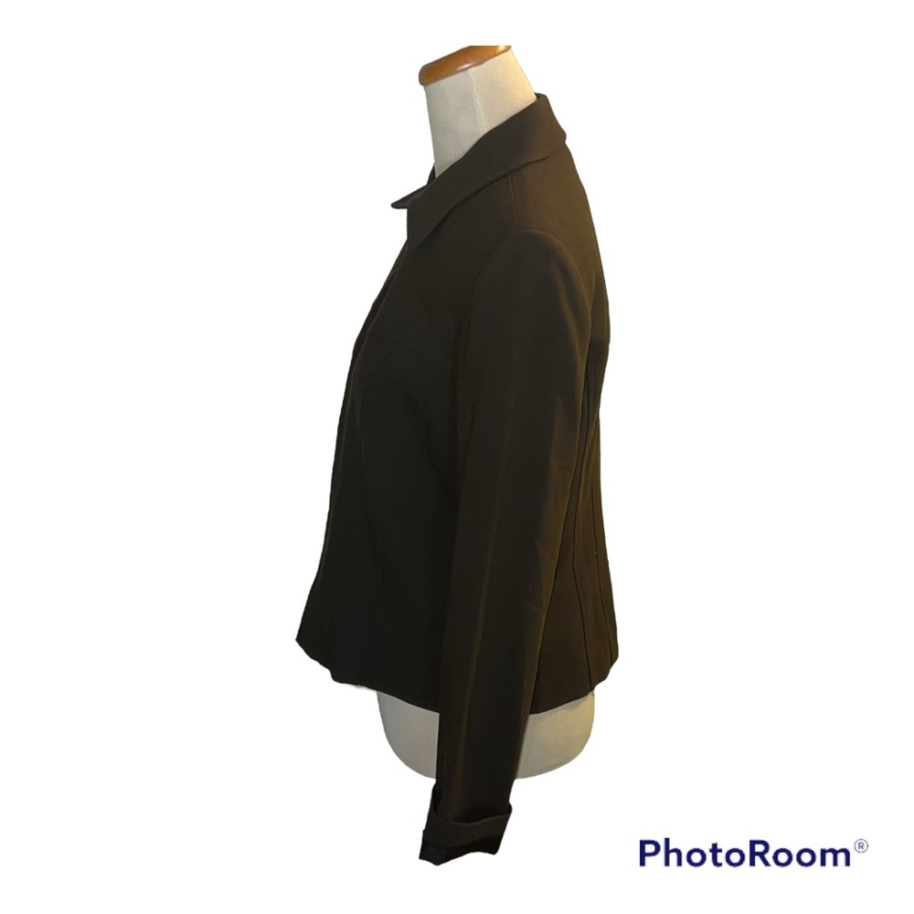 Louben brown wool jacket size 8 - Picture 2 of 11